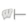 Rhodium Over Sterling Silver  LogoArt University of Wisconsin Extra
Small Post Earrings