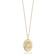 Bellissima Gold 14K Yellow Gold Lion Oval Disc Pendant Necklace
