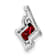 Rhodium Over 10k White Gold 0.71 ctw Cushion Garnet and Diamond Chain
Slide Pendant