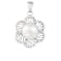 9-10mm Button White Cultured Freshwater Pearl and CZ Rhodium Over
Sterling Silver Pendant