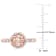 Morganite and Diamond 14K Rose Gold Ring 1.09ctw