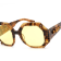 Swarovski Dark Havana with Crystal Detail on Frame / Brown Mirrored Lens Sunglasses