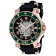 Seapro Men's Seaway Black Dial with Rose Accents, Green Bezel, Black
Rubber Strap Watch