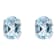 8x6mm Oval Sky Blue Topaz Rhodium Over Sterling Silver Stud Earrings