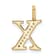 14K Yellow Gold Diamond Initial X Initial Pendant