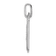 Rhodium Over 14k White Gold Diamond Initial O Dog Tag Charm