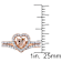 Morganite and Diamond 10K Rose Gold Ring 0.99ctw