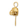 14k Yellow Gold 3D Textured Large Chain Saw Charm