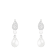 8-8.5mm White Cultured Freshwater Pearl Rhodium Over Sterling Silver Earrings