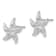 Rhodium Over Sterling Silver Polished Starfish Post Earrings