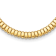 14K Yellow Gold 13.5mm Band Link Omega Style 16.5-inch Necklace