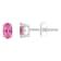5x3mm Oval Pink Topaz 14k White Gold Stud Earrings