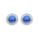 14K White Gold Round Tanzanite and Diamond Earrings 3.28ctw