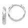 Rhodium Over 14k White Gold 9/16" Diamond-Cut Hoop Earrings