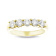 1.00ctw 5 Stone Wedding Band 14k Yellow Gold