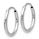 Rhodium Over 14k White Gold Polished 9/16" Endless Hoop Earrings