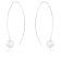 7-8mm Akoya Pearl Rhodium Over Sterling Silver Threader Earrings