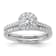 Rhodium Over 14K White Gold Eternal Promise Lab Grown Diamond Halo
Complete Ring 0.748ctw