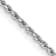 Rhodium Over 10k White Gold 1.15mm Solid Diamond-Cut Rope 24 Inch Chain