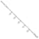 Sterling Silver Polished Cross Charms with 1-inch Extensions Children's Bracelet