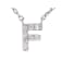 White Cubic Zirconia Rhodium Over Sterling Silver F Necklace 0.12ctw