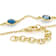 Blue Topaz Station Necklace In 18K Gold Over Sterling Silver 12.50ctw