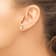 Rhodium Over Sterling Silver with 14k Accent Milky Opal Square Stud Earrings