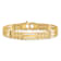 14K Yellow Gold Polished and Satin 8.75-inch Men's Link Bracelet