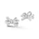 Rachel Zoe CZ Bow Stud Earrings in Rhodium Over Sterling Silver