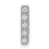 Rhodium Over 14K White Gold Diamond Letter I Initial Charm