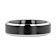 ASTON Black Brushed Center Tungsten Ring with Polished Beveled Edges 6mm