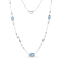 Swiss Blue Topaz 14k White Gold 18" Necklace 7.93ctw