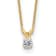 14K Yellow Gold 1/4 ct. 4.0mm Round G H I True Light Moissanite
Solitaire Pendant with Chain