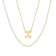 CZ Initial I Tennis Necklace And Pendant Set In 14K Gold Over Brass 4.05ctw