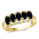 Black Sapphire 14K Gold Over Sterling Silver Ring 1.63ctw
