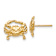 14k Yellow Gold Textured Crab Stud Earrings