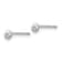 Rhodium Over 14k White Gold 3mm Diamond-Cut Puff Circle Stud Earrings