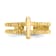 14K Yellow Gold Cross Toe Ring