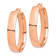 14k Rose Gold High Polished 1 1/2" Hoop Earrings