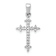 Rhodium Over 14k White Gold Diamond Fleur-De-Lis Cross Pendant