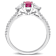 Ruby and Diamond 14K White Gold Ring 1.05ctw