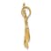14k Yellow Gold Textured Flying Heron Bird Charm