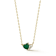 Rachel Zoe Green CZ Two-Stone Heart Pendant Necklace in 14K Gold Over
Sterling Silver