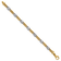 18K Yellow Gold with White Rhodium Diamond Curb 7.5-inch Bracelet