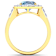 2.5ctw Blue Aquamarine and Diamond 14K Yellow Gold Halo Ring