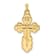 14K Yellow Gold Polished Eastern Orthodox Solid Cross Pendant