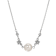 White Base Metal Faux Pearl Necklace 16 inch Adj.