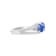 14K White Gold Oval Tanzanite and Diamond Ring, 0.85ctw