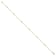 14K Yellow Gold Polished CZ Station 9-inch Plus 1-inch Extension Anklet