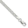 Sterling Silver 4.25mm 6 Side Diamond-cut Flat Double Curb Chain Bracelet